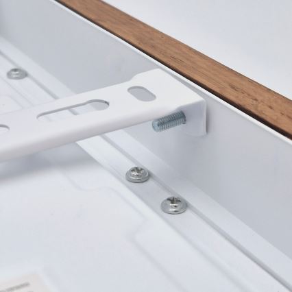Brilagi - LED Stmievateľné kúpeľňové stropné svietidlo WOODY FRAME LED/24W/230V dub čerešňa 30x30 cm 3000-6000K IP44 + diaľkové ovládanie