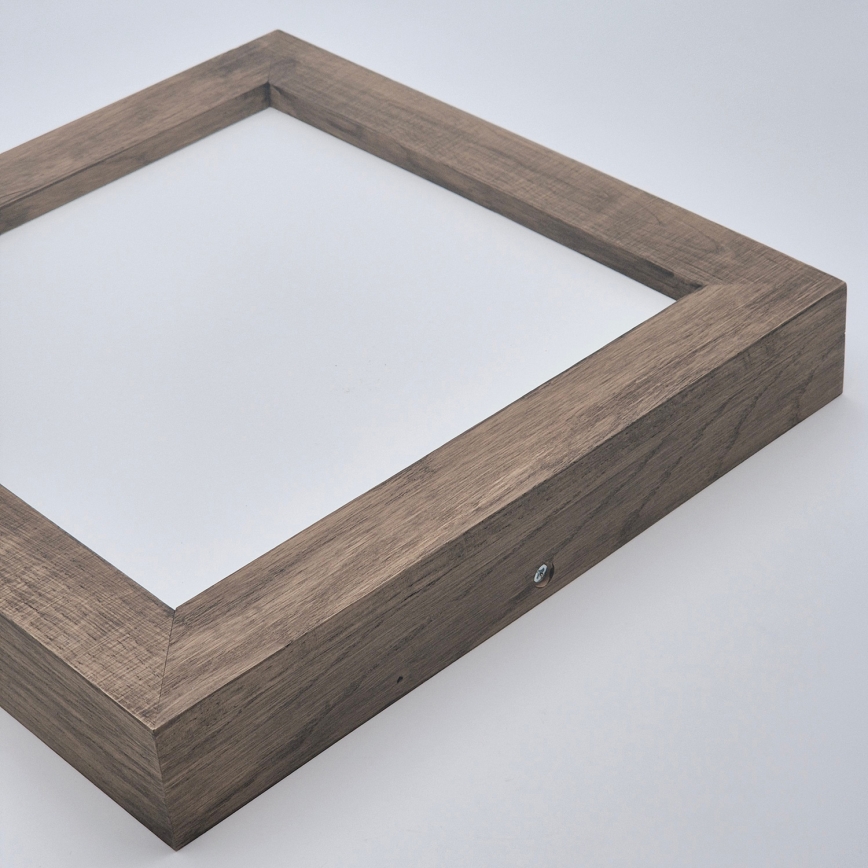 Brilagi - LED Stmievateľné kúpeľňové stropné svietidlo WOODY FRAME LED/24W/230V dub 30x30 cm 3000-6000K IP44 + diaľkové ovládanie