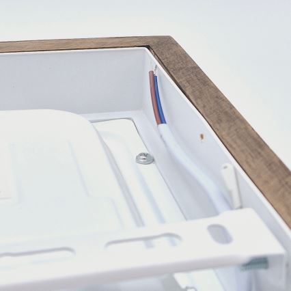 Brilagi - LED Stmievateľné kúpeľňové stropné svietidlo WOODY FRAME LED/24W/230V dub 30x30 cm 3000-6000K IP44 + diaľkové ovládanie