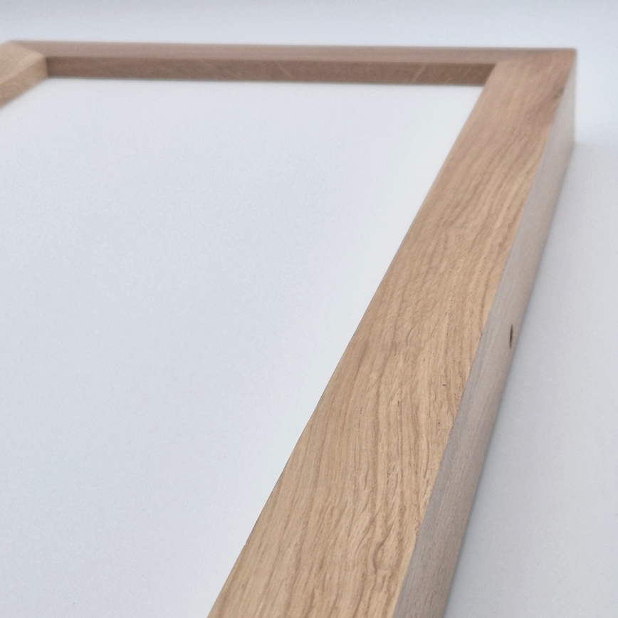 Brilagi - LED Stmievateľné kúpeľňové stropné svietidlo WOODY FRAME LED/50W/230V dub 120x30 cm 3000-6000K IP44 + diaľkové ovládanie