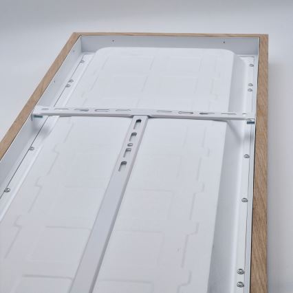 Brilagi - LED Stmievateľné kúpeľňové stropné svietidlo WOODY FRAME LED/50W/230V dub 120x30 cm 3000-6000K IP44 + diaľkové ovládanie