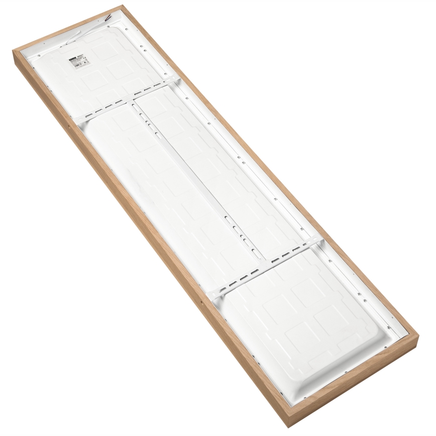 Brilagi - LED Stmievateľné kúpeľňové stropné svietidlo WOODY FRAME LED/50W/230V dub 120x30 cm 3000-6000K IP44 + diaľkové ovládanie