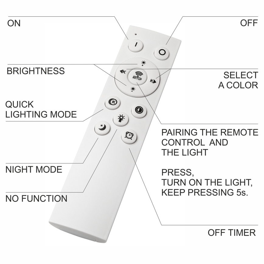 Brilagi - LED Stmievateľné kúpeľňové stropné svietidlo WOODY FRAME LED/50W/230V dub 120x30 cm 3000-6000K IP44 + diaľkové ovládanie