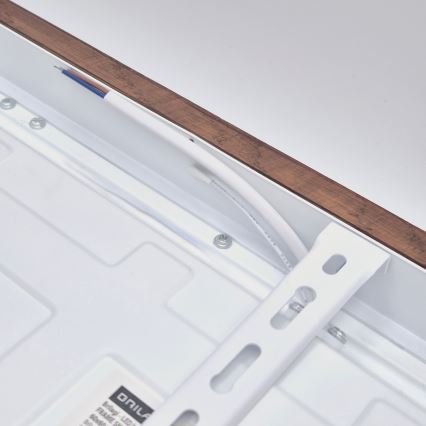 Brilagi - LED Stmievateľné kúpeľňové stropné svietidlo WOODY FRAME LED/50W/230V dub čerešňa 60x60 cm 3000-6000K IP44 + diaľkové ovládanie