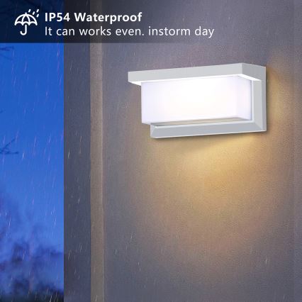Brilagi - LED stmievateľné vonkajšie nástenné svietidlo BRICKY 1xE27/6W/230V 2700-6500K IP54 biela