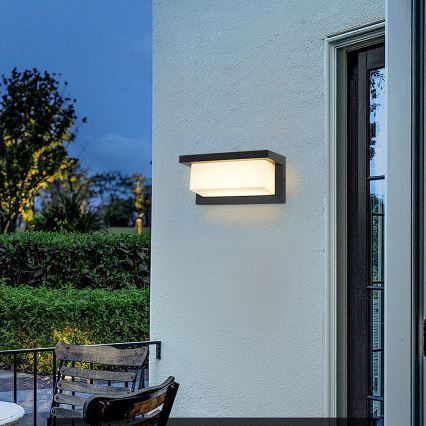 Brilagi - LED stmievateľné vonkajšie nástenné svietidlo BRICKY 1xE27/6W/230V 2700-6500K IP54 čierna