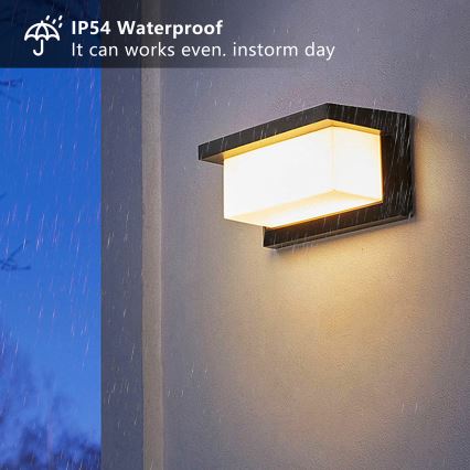 Brilagi - LED stmievateľné vonkajšie nástenné svietidlo BRICKY 1xE27/6W/230V 2700-6500K IP54 čierna