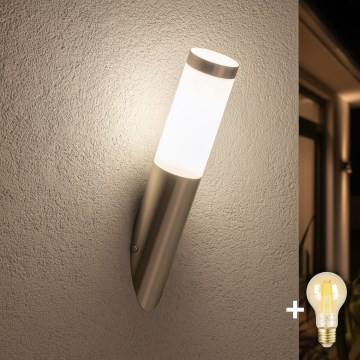 BRILAGI - LED stmievateľné vonkajšie nástenné svietidlo ELIA 1xE27/6W/230V 2700-6500K IP44 matný chróm