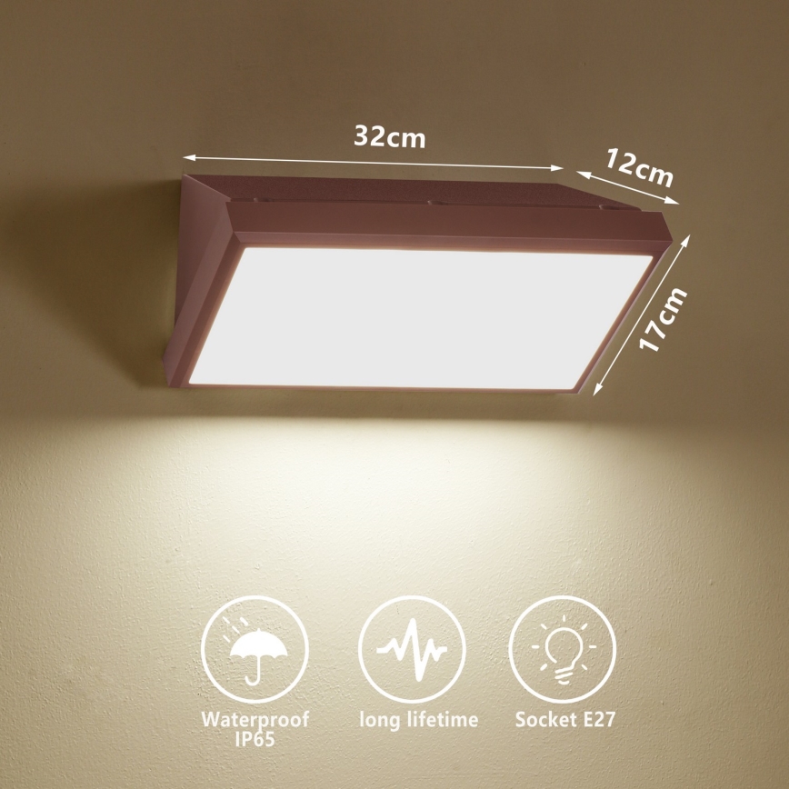 Brilagi - LED stmievateľné vonkajšie nástenné svietidlo TRIANGLE 1xE27/6W/230V 2700-6500K IP65 hnedé