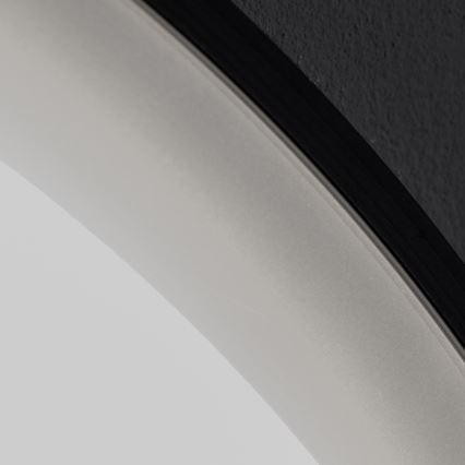 Brilagi - LED stmievateľné vyhrievané kúpeľňové zrkadlo s podsvietením ALU PRO LED/18W/230V pr. 60 cm 3000/4000/6500K IP44 čierna CRI 90