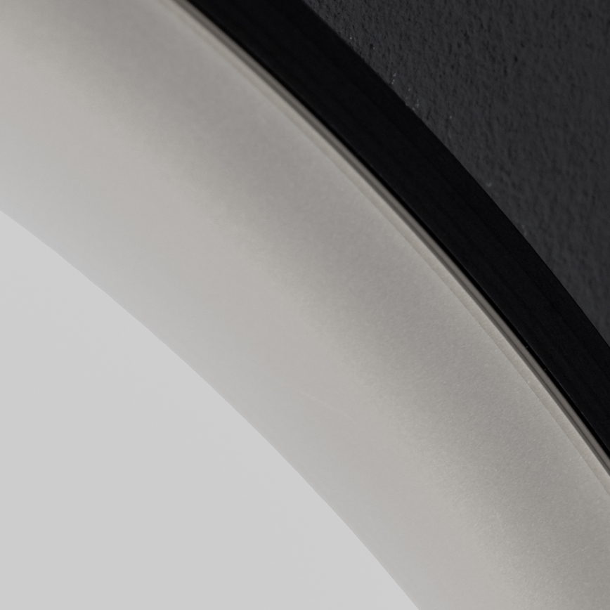 Brilagi - LED stmievateľné vyhrievané kúpeľňové zrkadlo s podsvietením ALU PRO LED/18W/230V pr. 60 cm 3000/4000/6500K IP44 čierna CRI 90