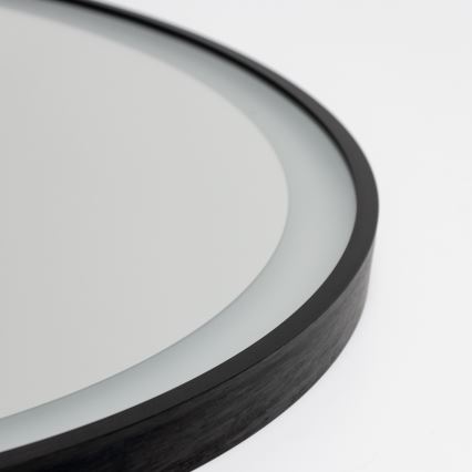 Brilagi - LED stmievateľné vyhrievané kúpeľňové zrkadlo s podsvietením ALU PRO LED/18W/230V pr. 60 cm 3000/4000/6500K IP44 čierna CRI 90