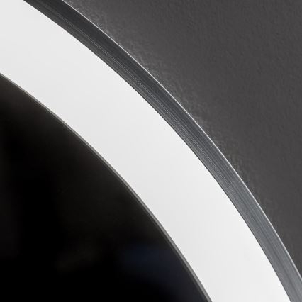 Brilagi - LED stmievateľné kúpeľňové vyhrievané zrkadlo s podsvietením ALU PRO LED/18W/230V priemer 60 cm 3000/4000/6500K IP44 matný chróm CRI 90