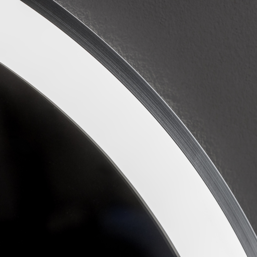 Brilagi - LED stmievateľné kúpeľňové vyhrievané zrkadlo s podsvietením ALU PRO LED/18W/230V priemer 60 cm 3000/4000/6500K IP44 matný chróm CRI 90