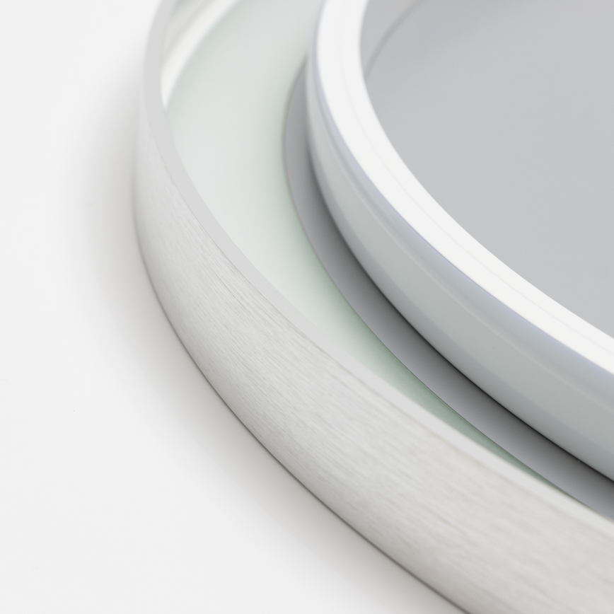 Brilagi - LED stmievateľné kúpeľňové vyhrievané zrkadlo s podsvietením ALU PRO LED/18W/230V priemer 60 cm 3000/4000/6500K IP44 matný chróm CRI 90