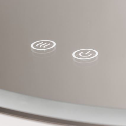 Brilagi - LED Stmievateľné kúpeľňové vyhrievané zrkadlo s podsvietením ALU PRO LED/18W/230V pr. 60 cm 3000/4000/6500K IP44 lesklý chróm CRI 90