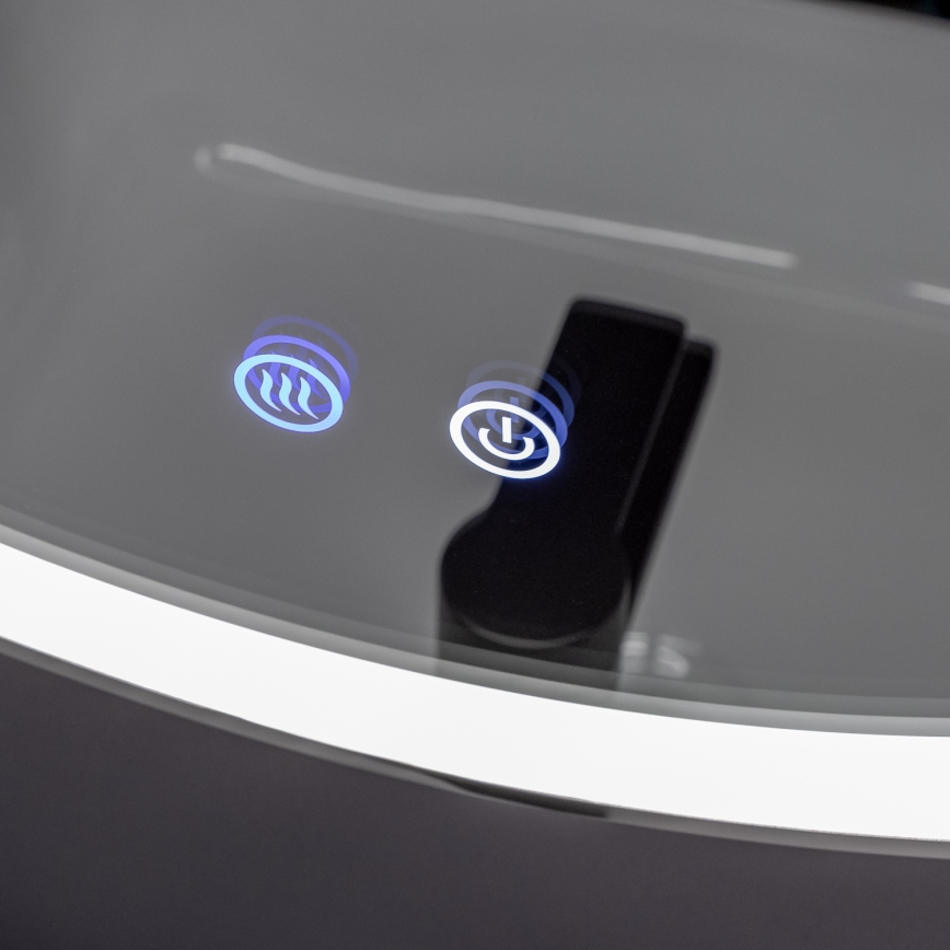 Brilagi - LED Stmievateľné kúpeľňové vyhrievané zrkadlo s podsvietením ALU PRO LED/18W/230V pr. 60 cm 3000/4000/6500K IP44 lesklý chróm CRI 90