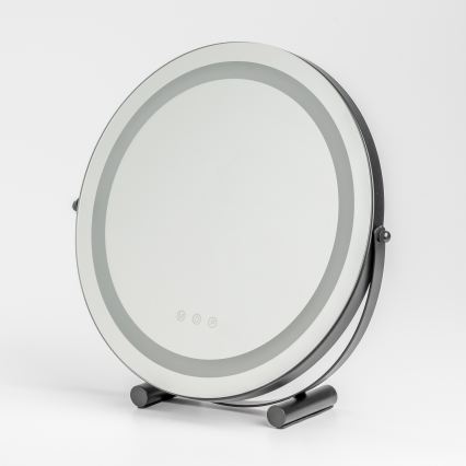 BRILAGI - stmievateľné LED make-upové zrkadlo CALIFORNIA LED/17W/230V 3000/4000/6500K pr. 42 cm čierna