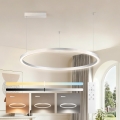Brilagi - LED stmievateľný luster na lane PORTOFINO LED/60W/230V 3000-6000K pr. 80 cm strieborná + diaľkové ovládanie