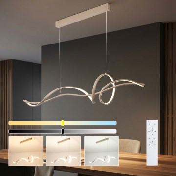 Brilagi - LED stmievateľný luster na lane SIGNATURE LED/55W/230V 3000-6000K 120x23 cm béžový + diaľkové ovládanie