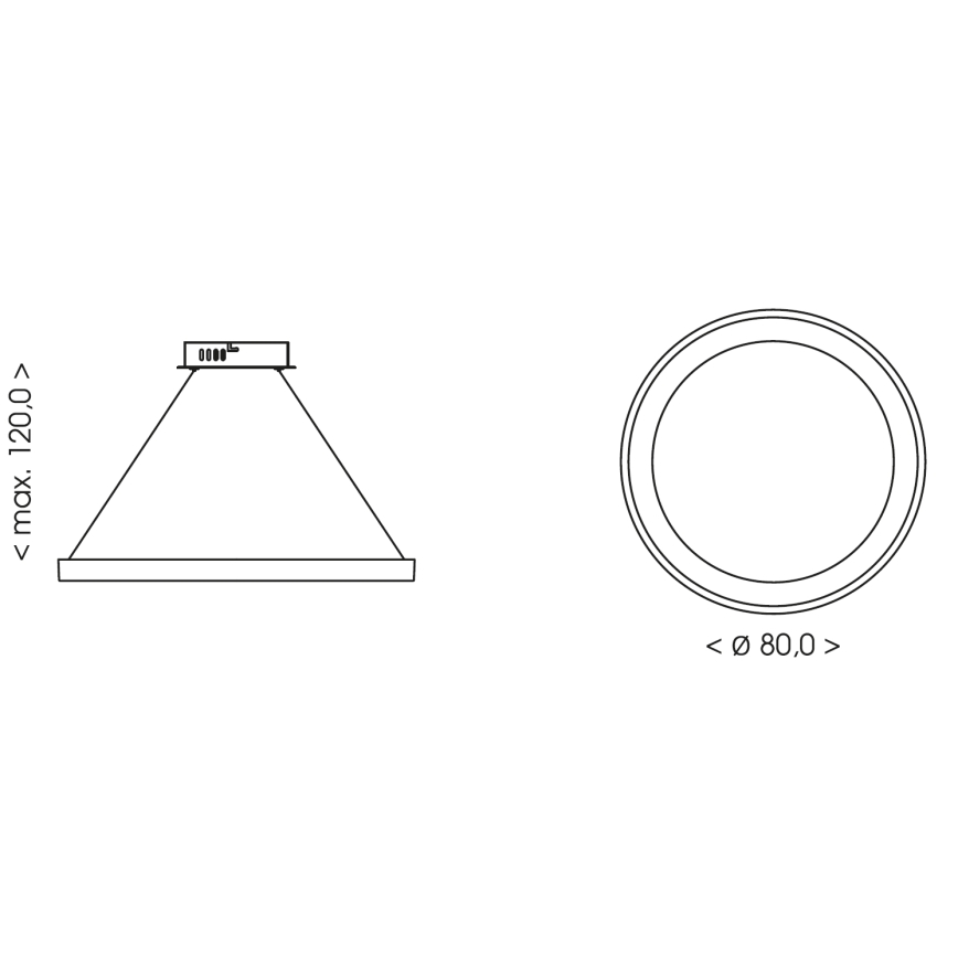 BRILAGI - LED stmievateľný luster na lanku FALCON II LED/108W/230V 3000-6500K pr. 80 cm béžový + diaľkové ovládanie