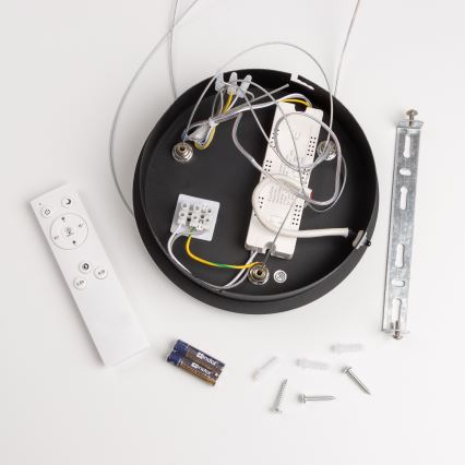 Brilagi - LED stmievateľný luster na lanku FALCON LED/80W/230V 3000-6500K pr. 60 cm čierna + diaľkové ovládanie