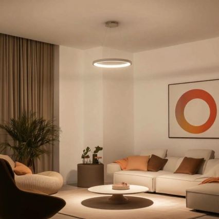 BRILAGI - LED Stmievateľný luster na lanku FALCON SLIM LED/42W/230V 3000-6500K pr. 50 cm béžová + diaľkové ovládanie