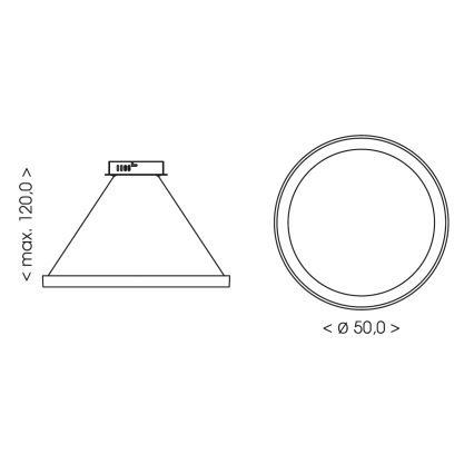 BRILAGI - LED Stmievateľný luster na lanku FALCON SLIM LED/42W/230V 3000-6500K pr. 50 cm béžová + diaľkové ovládanie
