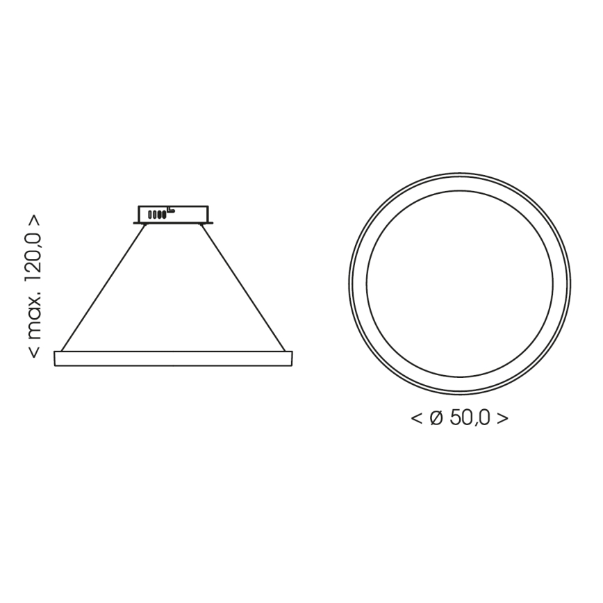 BRILAGI - LED Stmievateľný luster na lanku FALCON SLIM LED/42W/230V 3000-6500K pr. 50 cm béžová + diaľkové ovládanie
