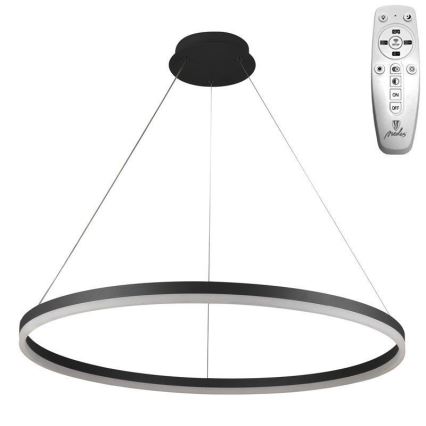 Brilagi - LED stmievateľný závesný luster CIRCLE LED/55W/230V 3000-6500K pr. 80 cm čierna + diaľkové ovládanie