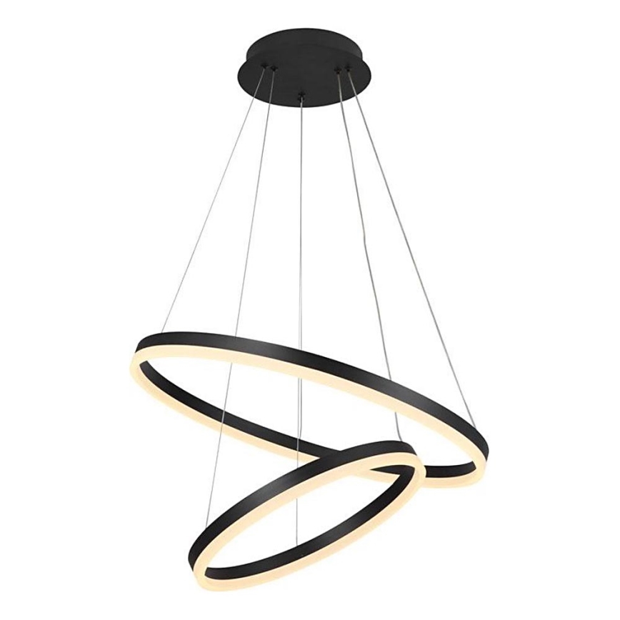 Brilagi - LED Stmievateľný luster na lanku CIRCLE LED/70W/230V 3000-6500K čierna + diaľkové ovládanie