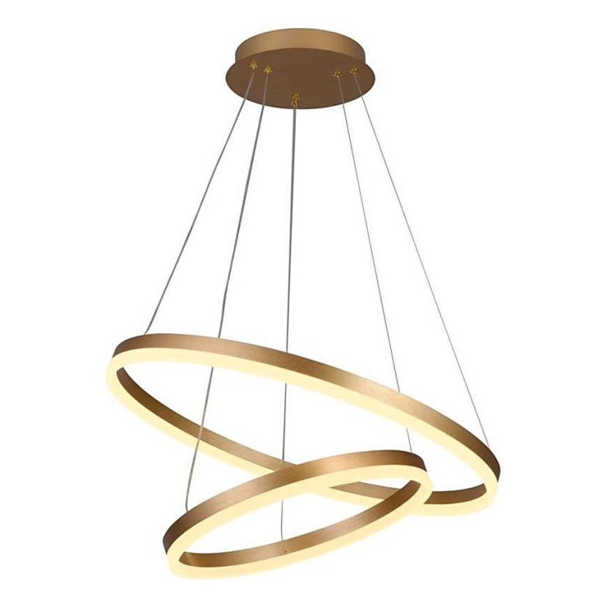 Brilagi - LED Stmievateľný luster na lanku CIRCLE LED/70W/230V 3000-6500K zlatá + diaľkové ovládanie