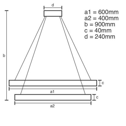 Brilagi - LED Stmievateľný luster na lanku CIRCLE LED/70W/230V 3000-6500K zlatá + diaľkové ovládanie