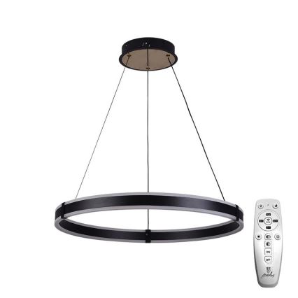 Brilagi - LED stmievateľný luster na lanku CIRCLE LED/85W/230V 3000-6500K pr. 60 cm čierna/zlatá + diaľkové ovládanie