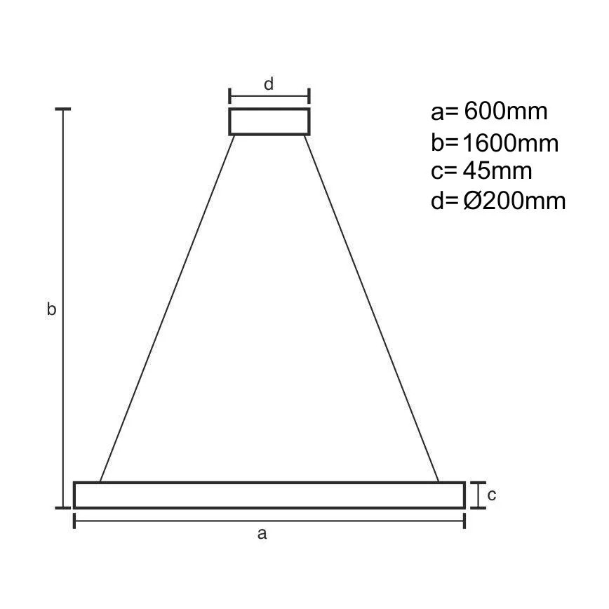 Brilagi - LED stmievateľný luster na lanku CIRCLE LED/85W/230V 3000-6500K pr. 60 cm čierna/zlatá + diaľkové ovládanie