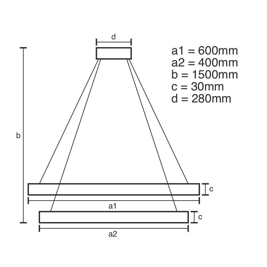Brilagi - LED Stmievaný luster na lane COSMOWAVE LED/115W/230V 3000-6500K + diaľkové ovládanie
