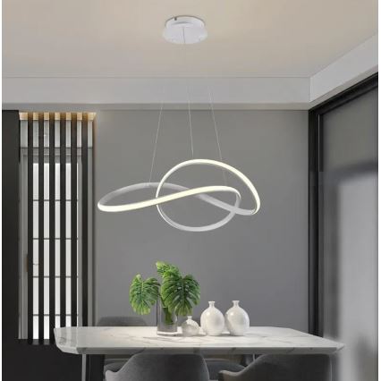 Brilagi - LED Stmievateľný luster na lanku COSMOWAVE LED/70W/230V 3000-6500K biela + diaľkové ovládanie