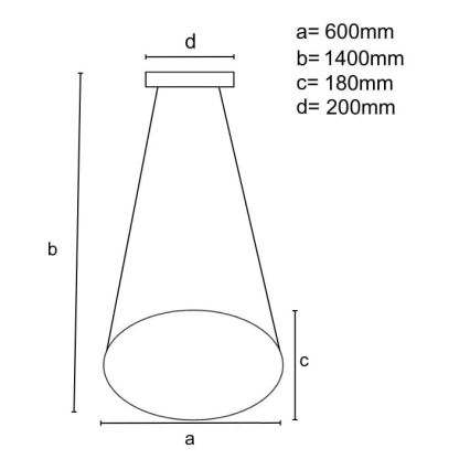 Brilagi - LED Stmievateľný luster na lanku COSMOWAVE LED/70W/230V 3000-6500K biela + diaľkové ovládanie