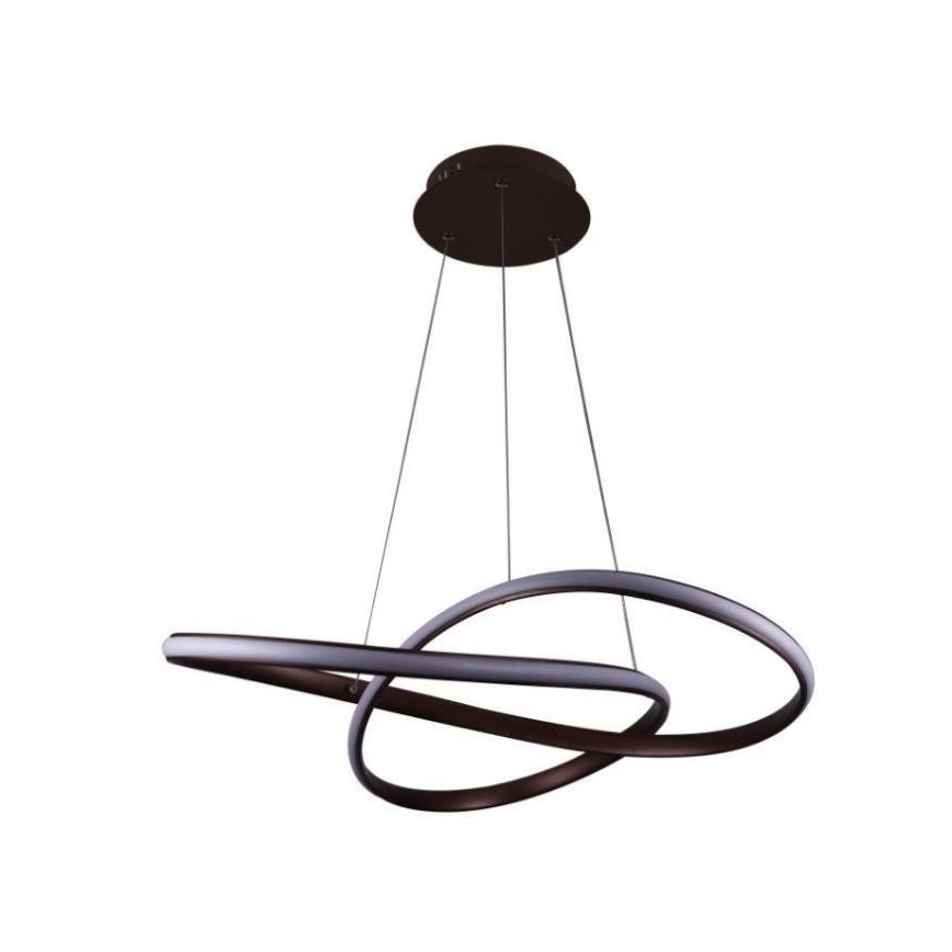 Brilagi - LED Stmievateľný luster na lanku COSMOWAVE LED/70W/230V 3000-6500K hnedá + diaľkové ovládanie