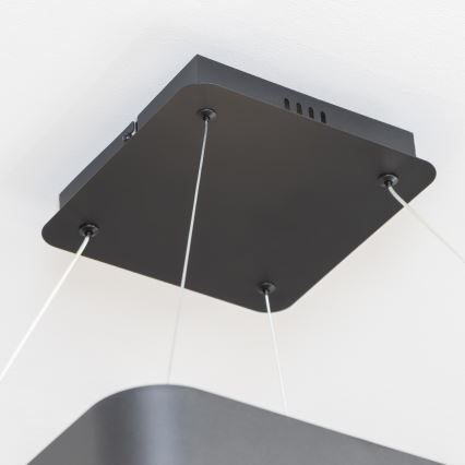 Brilagi - LED stmievateľný závesný luster na lankách FALCON II LED/125W/230V 3000-6500K 60x60 cm čierna + diaľkové ovládanie