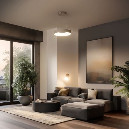 BRILAGI - LED stmievateľný luster na lanku FALCON II LED/67W/230V 3000-6500K pr. 40 cm béžová + diaľkové ovládanie