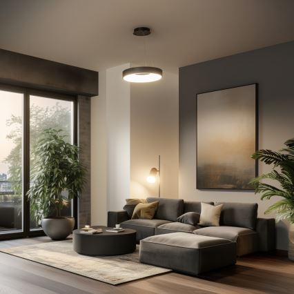 Brilagi - LED stmievateľný luster na lankách FALCON II LED/67W/230V 3000-6500K pr. 40 cm čierna + diaľkové ovládanie