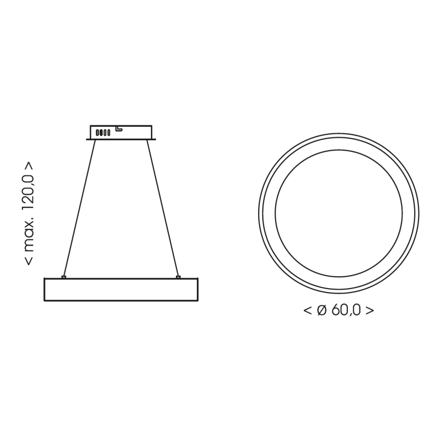 BRILAGI - LED Stmievateľný luster na lane FALCON II LED/99W/230V 3000-6500K priemer 60 cm béžová + diaľkové ovládanie