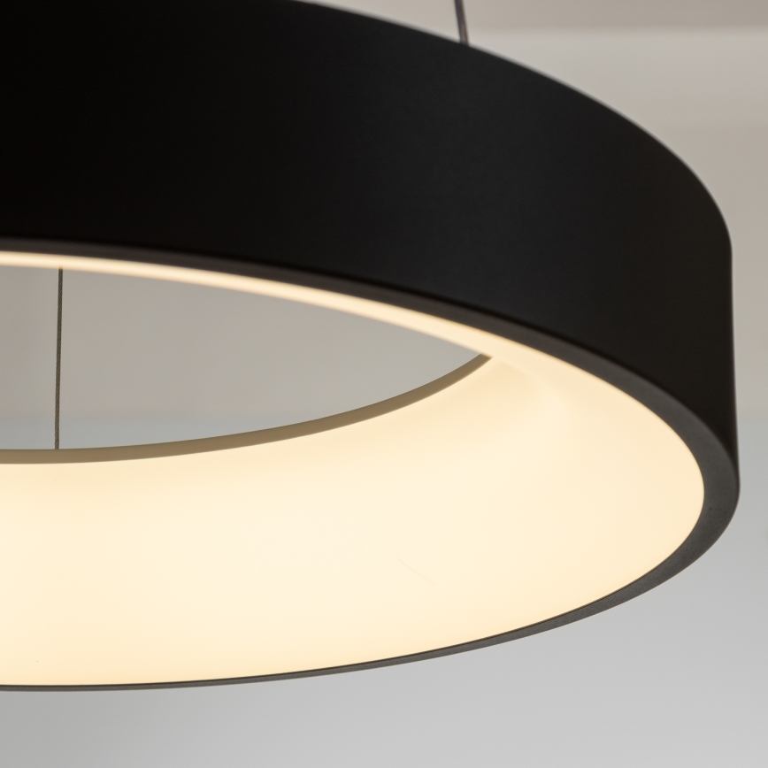 Brilagi - LED Stmievateľný luster na lanku FALCON LED/80W/230V 3000-6500K pr. 60 cm čierna + diaľkové ovládanie