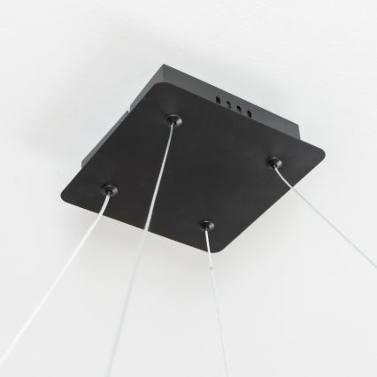 Brilagi - LED stmievateľný závesný luster FALCON SLIM LED/50W/230V 3000-6500K 50x50 cm čierny + diaľkové ovládanie