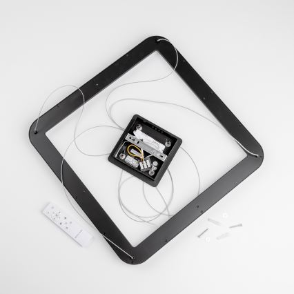 Brilagi - LED stmievateľný závesný luster FALCON SLIM LED/50W/230V 3000-6500K 50x50 cm čierny + diaľkové ovládanie