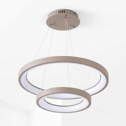 BRILAGI - stmievateľný LED luster na lankách FALCON SLIM LED/68W/230V 3000-6500K pr. 50 cm béžová + diaľkové ovládanie