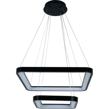 Brilagi - LED stmievateľný luster na lanku FALCON SLIM LED/78W/230V 3000-6500K 50x50 cm čierna + diaľkové ovládanie