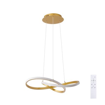Brilagi - LED stmievateľný luster na lankách INFINITY LED/55W/230V 3000-6000K 50x50 cm zlatý + diaľkové ovládanie