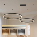 Brilagi - LED stmievateľný luster na lanku PORTOFINO LED/98W/230V 3000-6000K čierna + diaľkové ovládanie